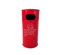 Vickyliou Trash can with lid, Papelera creativa de hierro moderna y de moda, papelera clasificada multicolor,Outdoor trash can(Red)