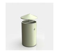 Vickyliou Trash can with lid, Papelera de acero inoxidable comercial vertical creativa for frutas al aire libre y pública,Outdoor trash can(Green)