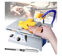 Vickyyy Pusher, máquina de pulido con velocidad ajustable, equipo lapidario de mesa superior con mango/tuber, banco torno Polisher para la perforación de corte de molienda