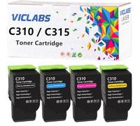 VicLabs Tóner C310 C315 de alto rendimiento 006R04356 006R04357 006R04358 006R04359 repuesto para Xerox C310 C315 cartucho de tóner para uso en Xerox C310 C315 C310DNI C310DNI C310 310DNI. Impresora M