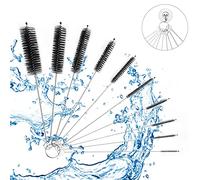 Vicloon 10 Piezas Conjunto Botella de Limpieza Cepillos, Nylon Cepillos de Botella, Cepillo Limpia Botellas Tubo Limpieza del Sistema de Cepillo para Botella, Pajita, Copa