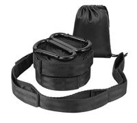 Vicloon 2 Correas para Hamaca, Fijación para Hamacas con 2 Mosquetones y 1 Bolsa, 2 m x 2,5 cm, Soporta hasta 1000 kg, Suspensión Accesorios para Camping Columpio de Hamaca.(Negro)