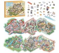 Vicloon 3D Sticker Scene, 6 Juegos de Pegatinas Grandes Casa para Adultos y Niños, Lindo Fun Cartoon 3D con Pinzas, Reutilizables DIY Scene Stickers House Restaurantes Fiestas Crafts Creativas Regalos
