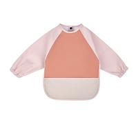 Vicloon Babero de bebé con mangas largas, impermeable, para comida, arte, manualidades, pintura, juego para 6-12 meses, marrón