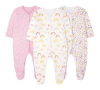 Vicloon Baby Mamelucos para Bebés,3 Pcs Saco de Dormir de Algodón con Pies con Botones,Unisex Bebé,Pelele Bebé de Algodón Suave y Ligero para Bebés de 0-12 Meses