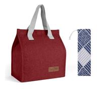 Vicloon Bolsa del Almuerzo,Bolsa con Aislamiento Térmico para Comida,Bolsa de Aislamiento Impermeable,Bolsa Térmica Porta Alimentos,Térmico Organizador del Almuerzo para Trabajo,Clase,Viajes,Salidas