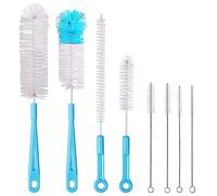 Vicloon Cepillo de Botellas, 8 Pcs Cepillo de Limpieza Botella con Cerdas de Nylon, Cepillo de Tubo de Pajitas para Botellas de Cristal Deportes Botellas de Agua Tetera El Teclado de Ordenador