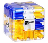 Vicloon Cubo de Laberinto 3D, Laberinto 3D Grande con Bola Rodante, Juguete Interactivo de Cubo Mágico, para Mejora La Lógica Espacial Y alivias El Estrés, Regalo para Adolescentes (02)