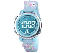 Vicloon Digital Watch for Kids , 7 Colors LED Flashing Light Multifunction Wristwatch, Unicorn , Girls Boys Watches for Children 3-12 Years (Azul Claro)