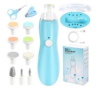 Vicloon Eléctrico Lima de Uñas del Bebé,14 en 1 Uñas Bebé Recién Nacido,Cortadora de Uñas Eléctrica para Bebés con Luz LED 9 Cabezales de Molienda Segura Recargable para Bebés, Niños Pequeños, Mujeres