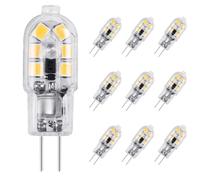 Vicloon G4 LED Bombillas,10 PCS 2W Capsule LED Equivalente a 20W Bombillas Halógenas,Blanco Cálido DC/AC 12V 3000K 130lm,No Regulable