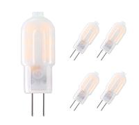 Vicloon G4 LED Bombillas, 5PCS 2W Capsule LED Equivalente a 20W Bombillas Halógenas,Blanco cálido DC/AC 12V 3000K 130lm,No Regulable