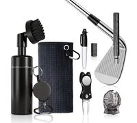 Vicloon Kit de Limpieza para Golf,6 Pcs Cepillos Limpiadores de Toallas de Golf,Herramientas de Limpieza de Golf Cepillo con Cepillo de Limpieza,Marcador,Clip para Marcador,Toalla,Tenedor de Taco