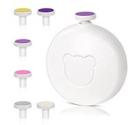 Vicloon Lima de Uñas Bebé,6 en 1 Cortaúñas Eléctrico para Niños, Juego de Uñas para Dedos de Los Pies,Cortaúñas Silencioso Cortador,Juego de Uñas El Cuidado del Recién Nacido(Sección de Oso-Blanco)