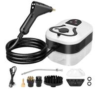 Vicloon Limpiador a Vapor, Vaporeta Limpieza de Mano 2500W con 6 Velocidades 4 Cabezales de Cepillo, 3.5 Bar, Tanque de Agua de 1200 ML, para Limpiar Cocina, B año, Muebles, Coche