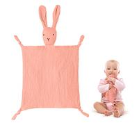 Vicloon Manta de Seguridad para Bebé,Mantita Doudou para Bebé de Conejo,Toalla de Saliva para Bebés,Manta Suaves para Bebé Recien Nacidos