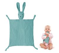 Vicloon Manta de Seguridad para Bebé,Mantita Doudou para Bebé de Conejo,Toalla de Saliva para Bebés,Manta Suaves para Bebé Recien Nacidos