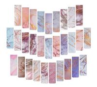 Vicloon Marcadores de Libros Magneticos, 30Pcs Marcapáginas Clips de Página, Palabras Inspiradoras para Amantes de los Libros, Estudiantes, Profesores(Mármol)