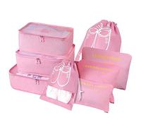 Vicloon Organizador de Maletas 8 En 1 Bolsa de Almacenamiento de Equipaje Impermeable Bolsas de Equipaje Multifunción Packing Cubes Bolsas Ropa Organizadoras Viaje para Zapatos Ropa Cosméticos