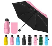 Vicloon Paraguas plegables,Mini Paraguas del Sol,Paraguas de Viaje Portátil con Diseño de Esqueleto Mejorado 210T Negro Tela de Goma, Paraguas Plegable Antiviento para Hombre y Mujer Apertura y Cierre