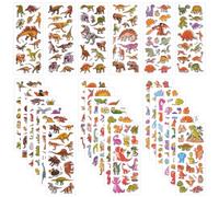 Vicloon Pegatinas 3D Puffy Pegatinas, 24 Hojas Variedad de Pegatina para Regalos Gratificantes Scrapbooking Que Incluye Dinosaurios de dibujos Animados Dinosaurios Realistas(350+)