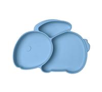 Vicloon Platos de Silicona para Bebé con Ventosa, Platos de Bebé Divididos, Antideslizante, Sin BPA, para Lavavajillas y Microondas-Azul