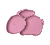 Vicloon Platos de Silicona para Bebé con Ventosa, Platos de Bebé Divididos, Antideslizante, Sin BPA, para Lavavajillas y Microondas-Conejo