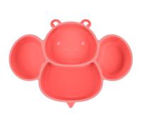 Vicloon Platos de Silicona, Platos de Bebé con Ventosa, Platos para Niños, Plato de Alimentación Antideslizantes, Placa Dividida de Entrenamiento Seguro en Lavavajillas