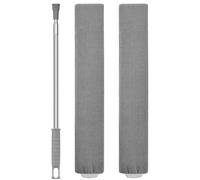 Vicloon Plumero Atrapapolvo Plumero de Limpieza Extra Largo 2.44m Telescópica Microfibra Plumeros y Cepillo de Limpieza de Ranura Ajustable Plumero Telescopico Extensible para Ventanas Muebles Coches