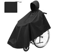 Vicloon Poncho Impermeable para Silla, Chubasquero Impermeable Silla de Ruedas con Capucha para Mujer Hombres para Sillas de Ruedas Manuales Eléctricas PVC Talla Plegable Grande con Bolsa 146x115x70cm