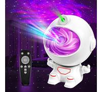 Vicloon Proyector Estrellas, Astronauta Proyector Galaxy con Control Remoto y Temporizador, 7 Modos de Nebulosa 90° Rotación, Luz Nocturna para Niños y Adultos Dormitorio y Techo Decoracion