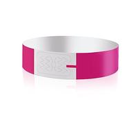 Vicloon Pulseras de Papel, 100pcs Pulsera de Identificación, Pulseras de Entrada para Control y Seguridad Eventos, Fiestas, Festivales, Parque Acuático, Viajes(Rosa)
