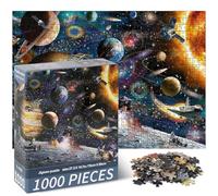 Vicloon Puzzle Adulto 1000 Piezas, 70 * 50cm Viajero Espacial Puzzle, Familia Descompresión de la Vida Rompecabezas, Rompecabezas del Sistema Solar Planetas, DIY Pasatiempo Creativo Regalo Diversión