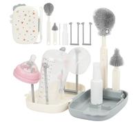 Vicloon Set de Cepillos para Biberones, 6 en 1 Kit de Cepillo Limpia Biberones Viaje con Cepillo para Biberones, Pezones & Pajitas, Dispensador de Jabón, Caja de Almacenamiento, Soporte para Secado