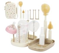 Vicloon Set de Cepillos para Biberones, 6 en 1 Kit de Cepillo Limpia Biberones Viaje con Cepillo para Biberones, Pezones & Pajitas, Dispensador de Jabón, Caja de Almacenamiento, Soporte para Secado