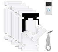 Vicloon Soporte de Timbre Ring 2024, 6 Autoadhesivo Timbre de la Puerta de Soporte con Llave, Sin Taladro, para Ring Battery Video Doorbell (versión 2024), Accesorios Ajustables para Timbres
