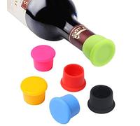 Vicloon Tapones para Botellas de Vino,6Pcs Silicona Tapones de Botella de Vino Reutilizable Tapa de Botella de Vino/Sellador de Cerveza Cubierta