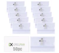 Vicloon Tarjetas de Identificación con Clip, 50 unidades Porta Tarjetas de Plástico, 90 x 56mm, Funda para Tarjetas de Identificación con Clip y Imperdible, para Escuelas, Exposiciones, Conferencias