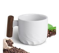 Vicloon Tazas de espresso, 70 ml Taza de Café de Cerámica Tazas de Café con Asa, mini Taza de té Pequeñas Tazas de Espresso Taza de café expreso de porcelana para Té, Café, Leche, Macchiato-Blanco