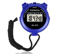Vicloon Temporizador digital, temporizador deportivo simple con pantalla grande, cronómetro dividido de una sola vuelta, reloj de 12/24 horas, fecha de alarma para entrenadores, niños, entrenamiento