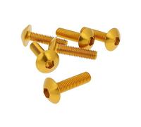 Vicma Fairing Screws Hex Socket Head - Anodized Aluminum Oro - Set of 6 pcs - M5 x 20