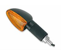 Vicma Juego de Intermitentes M8 Negro Edge Naranja, Largo | Brazo intermitente de 8,8 cm a partir de carenado, orificio de 8 mm, juego de 2 intermitentes compatibles con Kymco Dazon