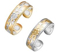 Vicmag Anillos magnéticos de cobre para mujeres y hombres Ultra Strength Magnetic 99,99% cobre sólido puro tamaño ajustable con caja de regalo, Cobre