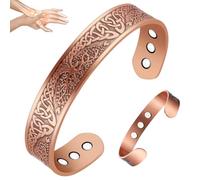 Vicmag Pulsera de cobre con imanes para hombres Ultra Strength Magnetic Pulsera de cobre 99,99% cobre puro Tamaño ajustable con caja de regalo, 7,5 Zoll (19 cm) x 0,59 Zoll (1,5 cm), Cobre