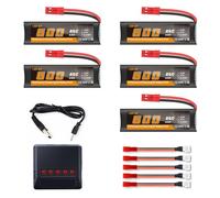 VICMILE Batería de polímero de litio de 3,7 V, 600 mAh, con JST Plug 1S 25C RC Battery Charger con cargador de batería X5, apto para cuadricóptero UDI U817 U817A U818A V959 V222 V929 RC Drone