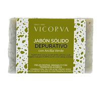 Vicorva | Jabón Sólido Arcilla Verde Pastilla 100 gr | Depurativo | Control del Sebo | Hecho en España | Ingredientes naturales | Producto Orgánico | Jabón Natural