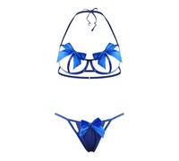 VicSec Conjunto de lencería de 2 Piezas de Sujetador + Tanga de Encaje Push-up Seductora para Mujer, Ropa Interior para Dormir, Encaje Sexy Mujer Lingerie Bordado Ropa