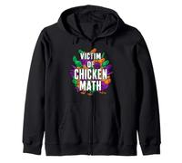 Victim of Chicken Math Funny Backyard Poultry Farmer Sudadera con Capucha