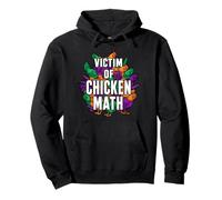 Victim of Chicken Math Funny Backyard Poultry Farmer Sudadera con Capucha