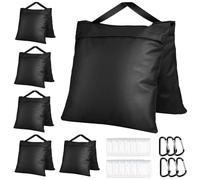 Victiv 6 Pack Sandbag para Estudio, Pesos para Gazebo, Tela Oxford Bolsa Arena Contrapeso de Gran Resistencia, 57×26.5cm Saco Arena para Trípodes, Carga Máxima 11.8kg - Negro
